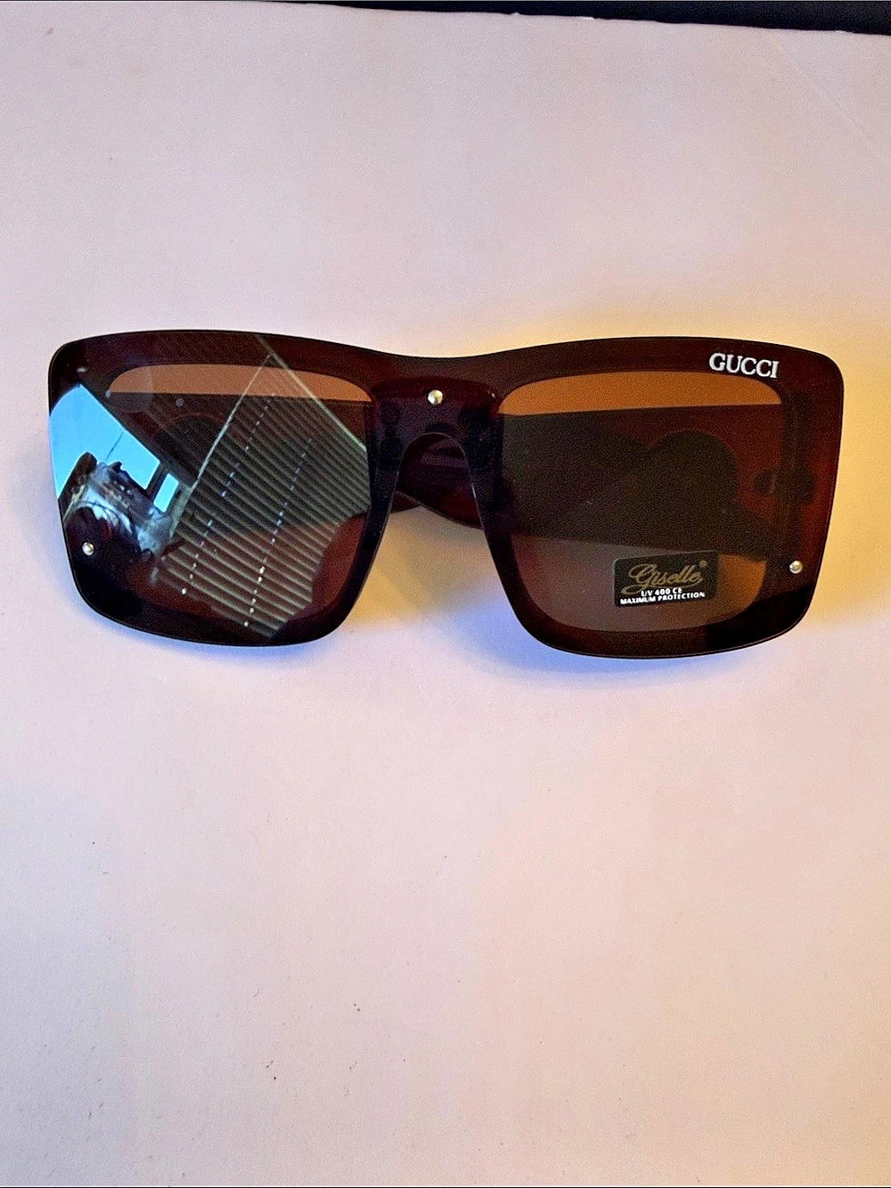 Women’s Fashion Brown Rectangular Sunglasses New - Picture 2 of 4
